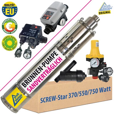 PROFI-PUMPE.DE BRUNNENPUMPE PUMPE SANDVERTRÄGLICH TIEFBRUNNENPUMPE GARTENPUMPE SCHRAUBENPUMPE
