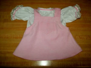 PINK CORD CORDUROY JUMPER +BLOUSE w/ PINK RICRAC  for 16" CPK Cabbage Patch Kids - Picture 1 of 3