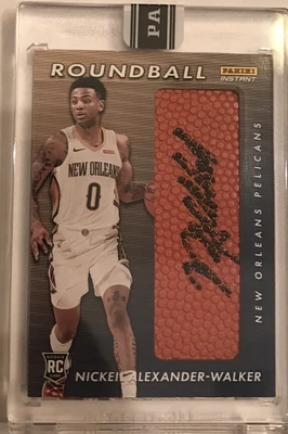 2019-20 Panini Instant Round Ball Auto Nickeil Alexander-Walker RC #4/10 - Image 1 of 3