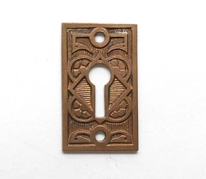 Antique 1.75 in. Bronze Floral Aesthetic Door Keyhole Cover Plate - Picture 1 of 2