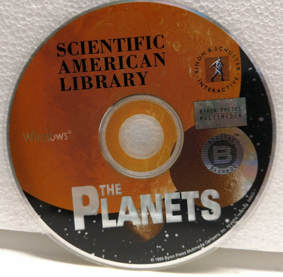 Scientific American Library The Planets 1995 Byron Press CD ROM  - Image 1 of 2