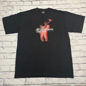 Bryan Adams Shirt Men's XL Black Musician Guitarist Rock Band Tee Music Merch
