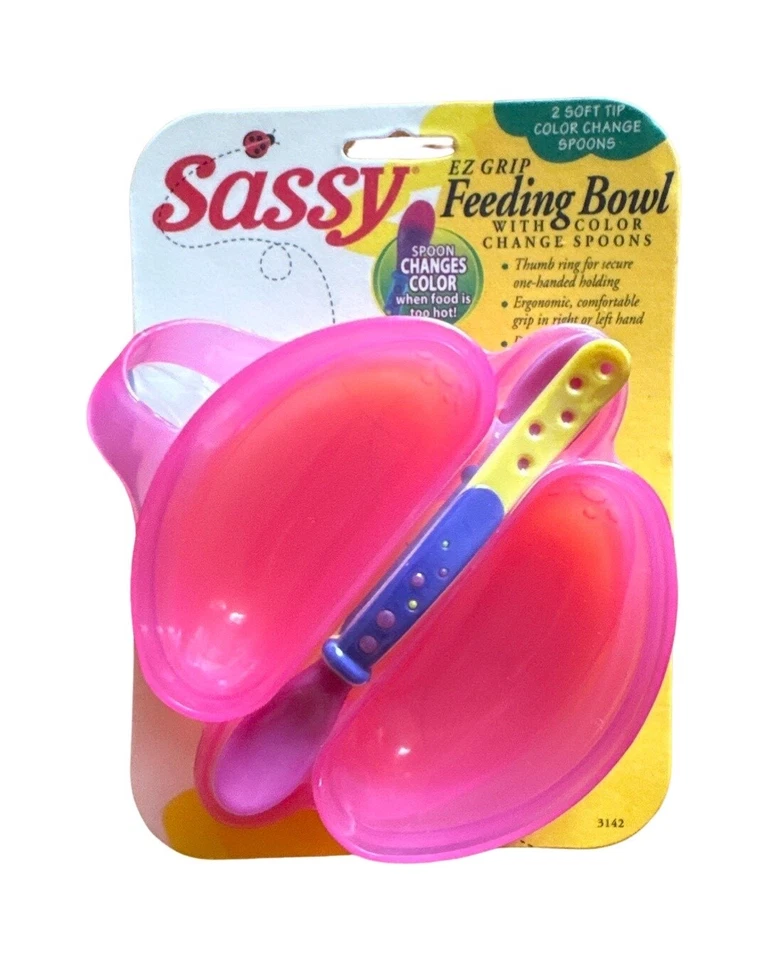 Sassy EX захват кормления чаша новый запечатанный изменить цвет ложки - Изображение 1 из 2