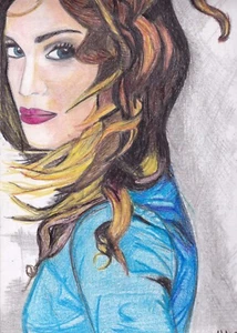 DISEGNO PASTELLI e CERE - "VOLTATI" 24 x 32 - Firma VALE SKIZZ - 2010 - Imagen 1 de 2
