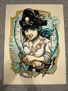 Adam Turman Pirate Girl (Shiver Me Timbers) 06 Poster Print Signed & Numbered - Picture 1 of 4