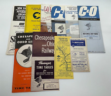 Lot of Vintage 1940’s-70’s Mixed Train Railroad Timetables