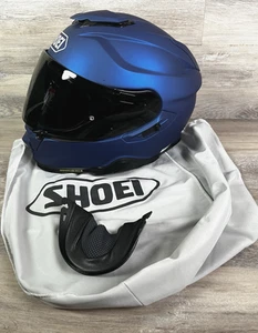 Shoei Gt Air II helmet Matte Blue Medium Adventure Street Motorcycle Excellent - Picture 1 of 22