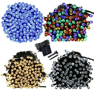 100/200/500 LED Solar Fairy String Lights Outdoor Garden Christmas Party Decor - image 1 of 4