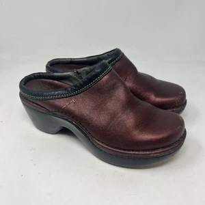 Ariat mule clogs slip on metallic burgundy leather size US 6.5 - Picture 1 of 8
