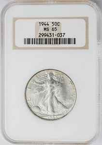 1944 Walking Liberty Half 50c MS65 NGC 949772-5 - Picture 1 of 4