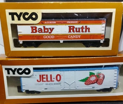 Trenes a escala Tyco HO (Lote de 2} Gellolatina Postre y Baby Ruth Good Candy  Foto 1 de 4
