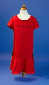 Tommy Hilfiger Girl’s T-shirt Dress With Godet Pleated Hem, Size 6 - Picture 1 of 16