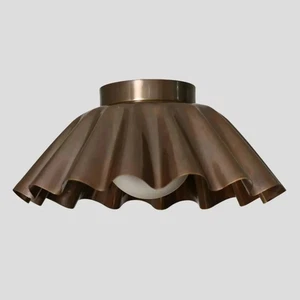 Flush mount Brass Ceiling Light Modern Italian Brass Pendant Handmade Glass Glob - Picture 1 of 3