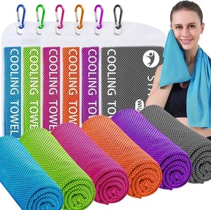 6 Pack Cooling Towels for Neck and Face,Microfiber Cooling Gym - Picture 1 of 5