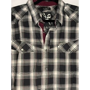 Marc Ecko Hemd - Herren XL - Cut & Sew Western Snap Down LS kariert - Bild 1 von 7