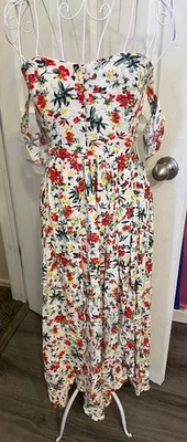 Maxi Vestido Hombro Descubierto Talla Med Foto 1 de 4