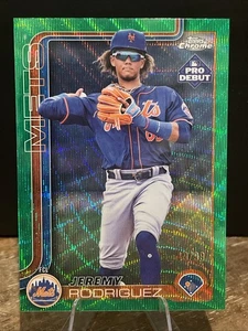 2025 Pro Debut Topps Jeremy Rodriguez Chrome Green Wave /99. New York Mets - Picture 1 of 3