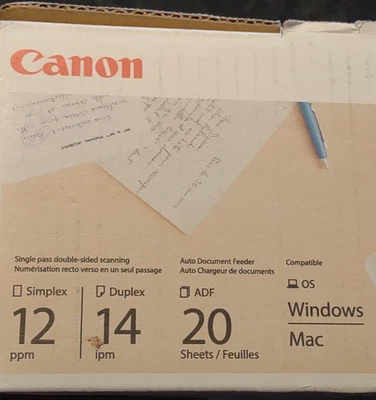 Canon imageFORMULA R10 Portable Document Scanner Duplex 20 Page Feeder New - Image 1 of 4