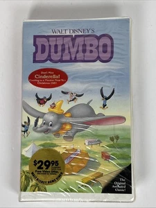 Walt Disney’s “Dumbo” Pink Spine 1991 New Sealed No Tears Intact Black Diamond - Imagen 1 de 10