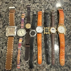 Watch Lot 8 Women’s Watches Nonworking Parts Tokyobay Skagen DKNY Timex Bulova - Picture 1 of 17