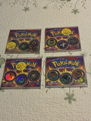 Hasbro Pokemon Battling Coin Game Set Of  4 Holograph Coins 1999 - Image 1 of 2