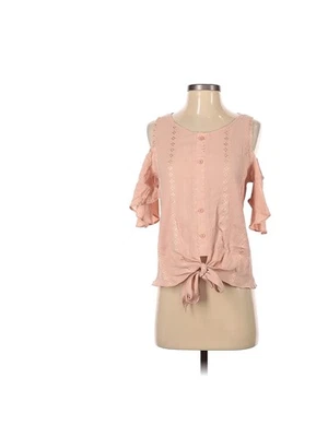 Blusa Delicada Hooligan Mujer Rosa Manga Corta S Foto 1 de 2