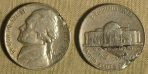 Error: 1946 Nickel w/ Very Ragged Clip K12:30 to 2 IREC664 - Picture 1 of 1