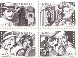 2. Brazil 1990 Brazilian Film Industry Block of 4 mnh - Picture 1 of 2