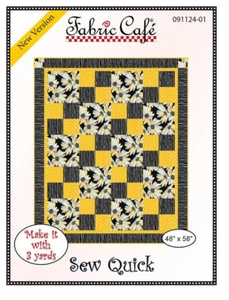FABRIC CAFE WITH 3 YARD QUILTS "SEW QUICK" A fun QUILT DESIGNS - Picture 1 of 1