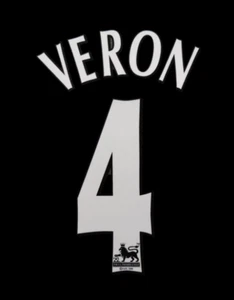 Veron 4 1997-2006 Player Size Premier League White Nameset UK STOCK Man utd - Picture 1 of 1