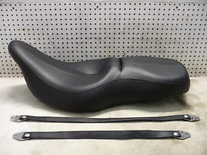 HD HARLEY 1997 97 - LATER ROAD KING FLHT DOUBE DUAL SEAT GRAB STRAP KIT OEM - Picture 1 of 24