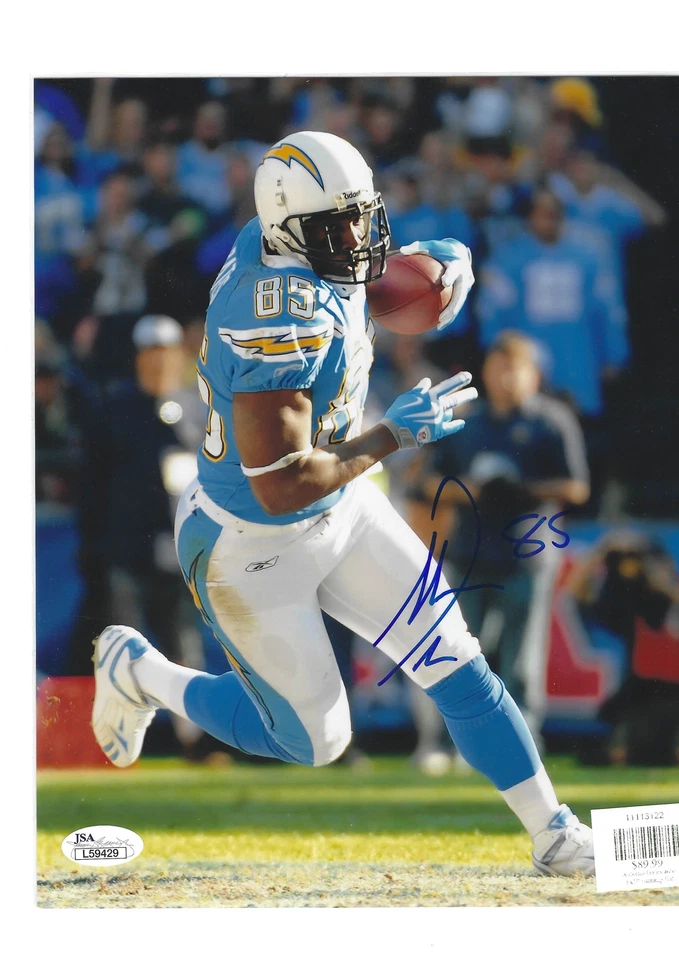 Antonio Gates San Diego Chargers NFL #85 8x10 Signed Autograph Photo JSA Cert.  - Image 1 of 2