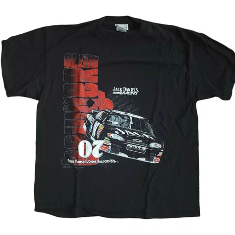 Nascar Clint Bowyer Chevy 7 Jack Daniels Black T Shirt Mens Size L Car Racing Cover