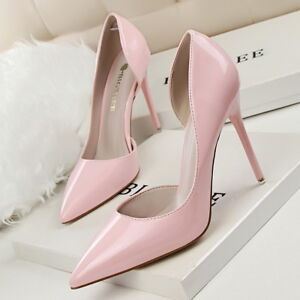 Women Stilettos D'Orsay Pumps Shoes Slip On Closed Pointed Toe High Heel Sandals