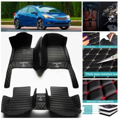 Alfombrillas de coche personalizadas para Kia Forte-Forte Koupe-Forte5 2009-2024 Foto 1 de 4