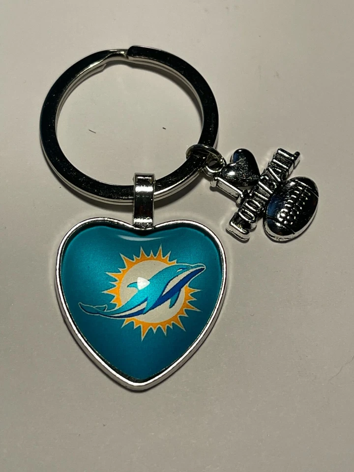 Llavero de fútbol americano Miami Dolphins NFL I Love ¡NUEVO!! Foto 1 de 1