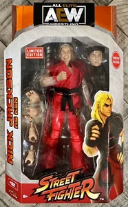 AEW UNRIVALED NICK JACKSON AS KEN STREET FIGHTER GAMESTOP EXKLUSIVE FIGUR NEU - Bild 1 von 2
