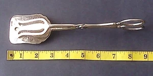 Zinc Plated Bread Serving Tongs 9" - Picture 1 of 3