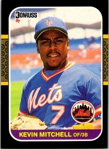 1987  Donruss Kevin Mitchell  599 New York Mets