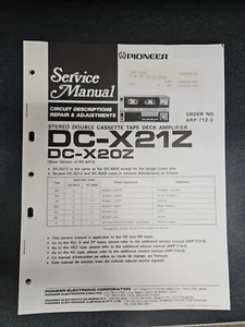 Pioneer DC-X21Z/DC-X20Z Circuit Desc., Repair & Adjustment Service Manual - Picture 1 of 1