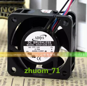 1PC ADDA AD0412UB-C52 4020 12V 0.18A 4CM Switch cooling fan - Picture 1 of 1