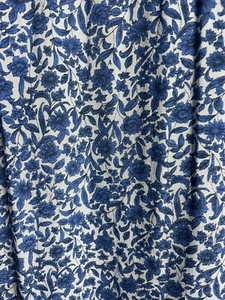 NWT Rebecca Taylor Long Sleeved Floral Silk Dress Size Large Blue & White - Picture 1 of 5