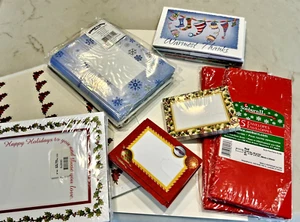 Large Lot Christmas Greeting Cards Photo, Thank You, Address Labels, Envelopes - Picture 1 of 9