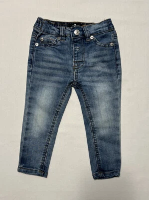7 for All Mankind 婴儿弹性腰牛仔裤浅水洗 18 个月 — 第 1/4 张图片