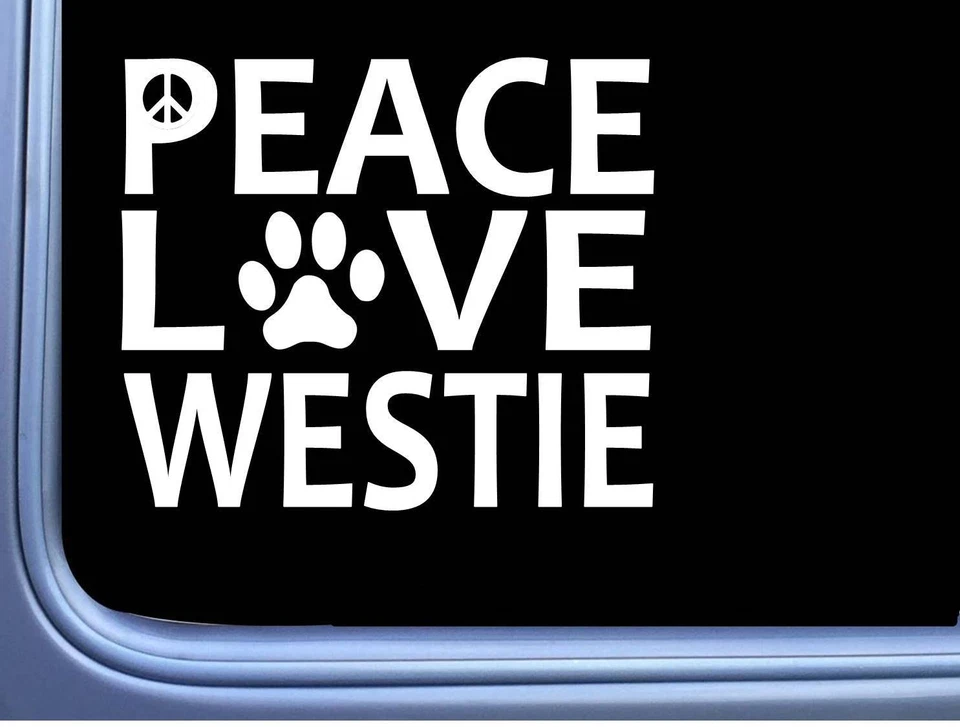 Labradoodle Peace Love L630 Dog Sticker 6" Decal