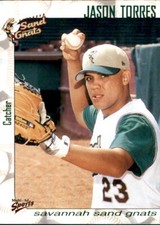 2000 Savannah Sand Gnats Multi-Ad #26 Jason Torres Vero Beach Florida FL Card
