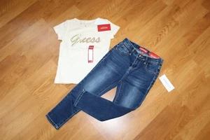NWT GIRLS GUESS SZ 4 JEANS, SHIRT BLING - Picture 1 of 5