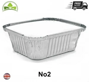 No2 Aluminium Foil Food Containers Catering Take Away Box - Picture 1 of 2