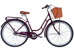 Fahrrad City Damen 28" Korb Stadt Retro Tiefeinstieg Gepäckträger Rot RH 48cm - Bild 1 von 2
