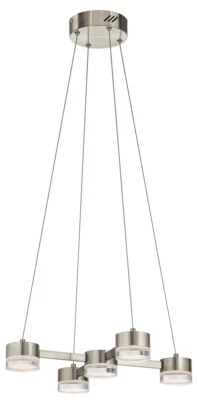 Светодиодная матовая никелевая подвеска/люстра Avenza 5 ламп 867 долл. США - Изображение 1 из 2